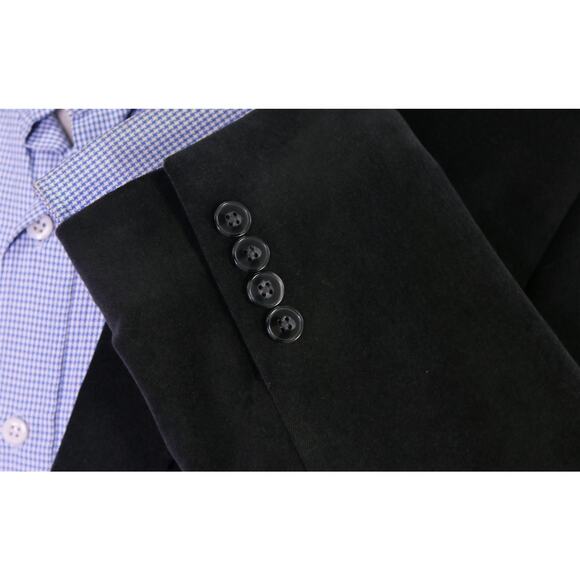 Calvin Klein Charcoal Gray Velvet Smoking Blazer Jacket Formal 38R - Picture 6 of 9